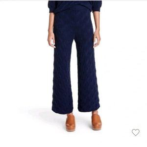 Rachel Comey × Target High-Rise Wide Leg Knit Sweater Palazzo Pants Navy M